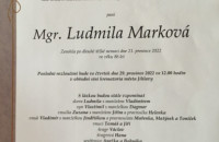 Vzpomínka na paní učitelku Ludmilu Markovou